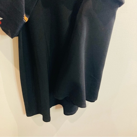 SANDRO PARIS Sz 3 (EU) US S Tattoo Print Ruffles Neckline Sleeves A-Line Dress - Picture 12 of 15